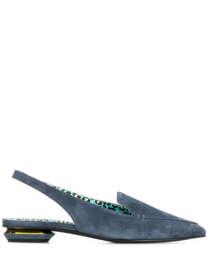 Nicholas Kirkwood Beya Slingback Flats - Blue