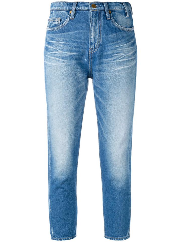 Jil Sander - Faded Cropped Skinny Jeans - Women - Cotton - S, Blue, Cotton
