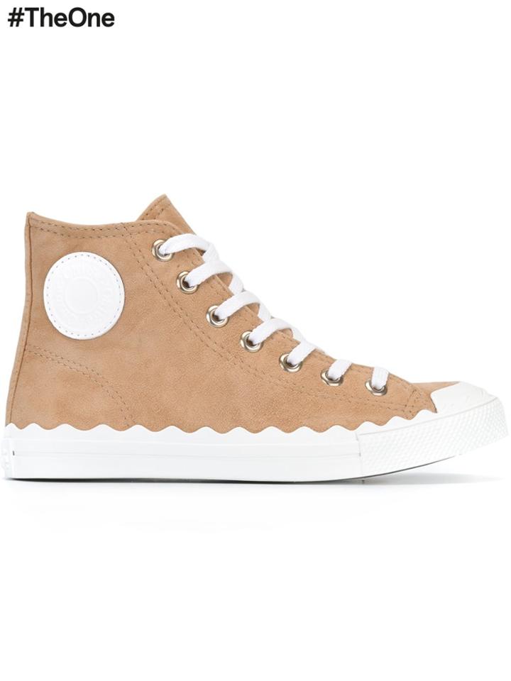 Chloé Kyle Hi-top Sneakers - Nude & Neutrals