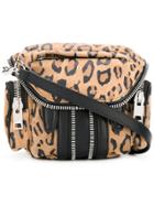 Alexander Wang Leopard Print Zipped Crossbody Bag - Brown