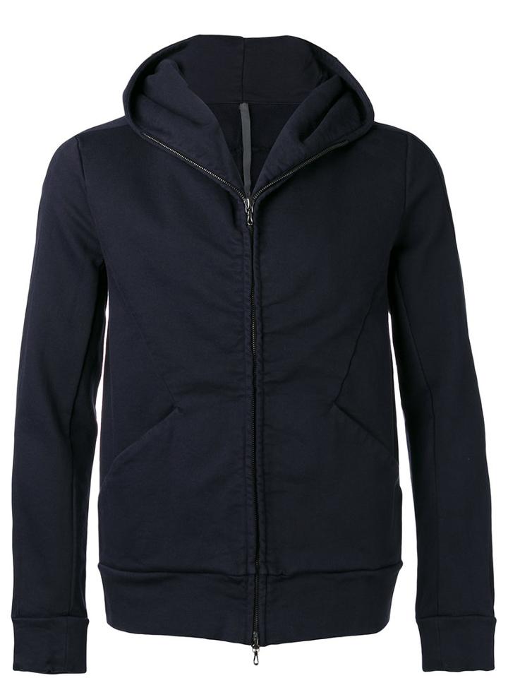 Attachment - Seamed Zip Hoodie - Men - Cotton/polyurethane - Ii, Blue, Cotton/polyurethane