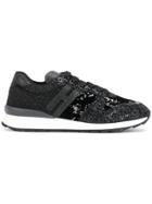 Hogan Glittered Sneakers - Black