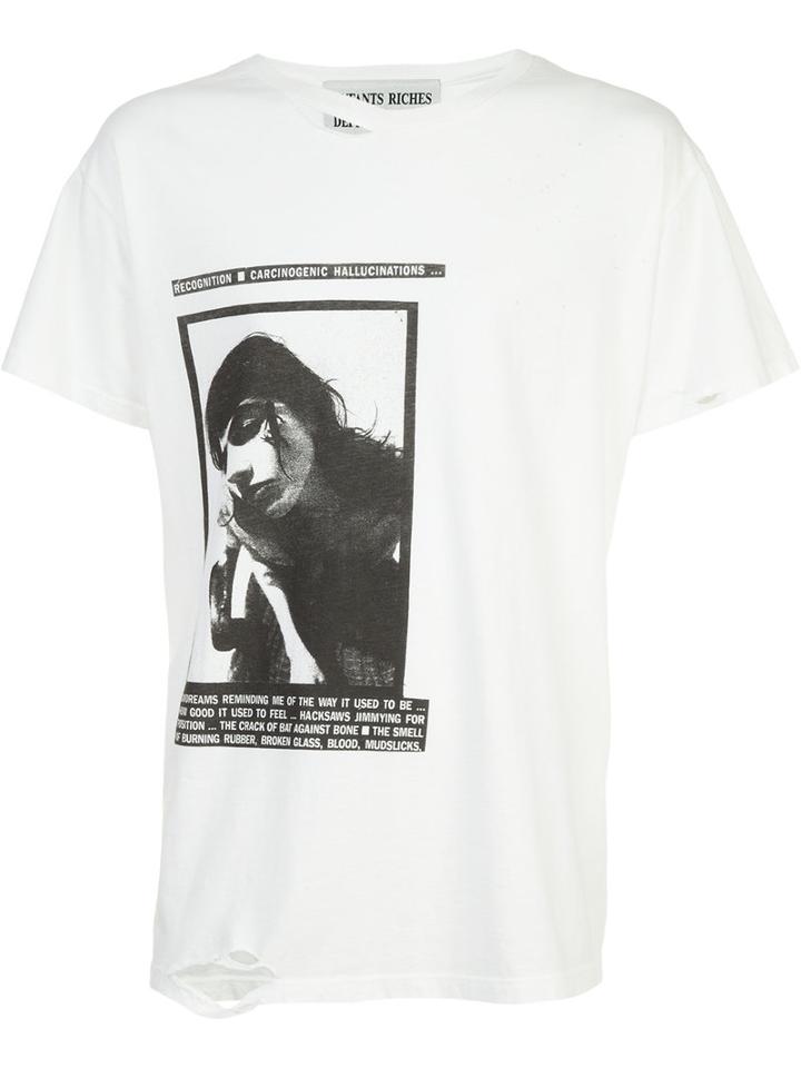 Enfants Riches Deprimes Photo Print T-shirt, Adult Unisex, Size: Xl, White, Cotton