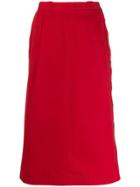 Gucci Vintage 1980's High Waisted Skirt - Red