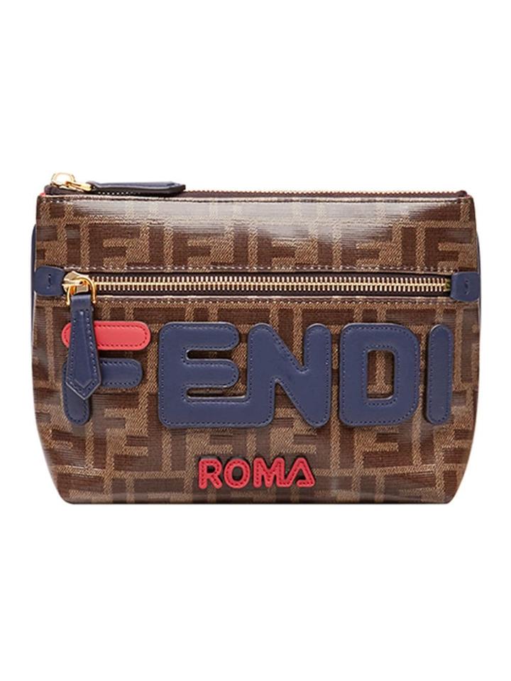 Fendi Medium Pyramid Wallet - Brown