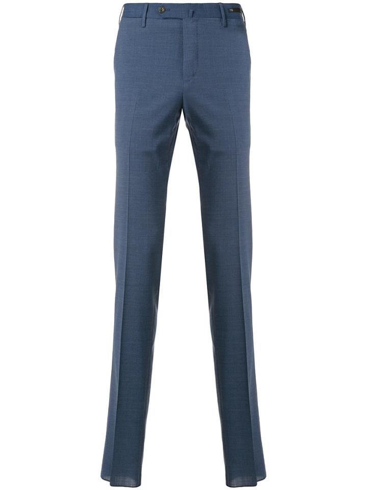 Pt01 Pleated Tailored Trousers - Blue