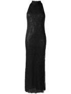 Romeo Gigli Vintage Lace Overlay Evening Dress - Black