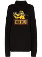 Ader Error Graphic Intarsia Knit Wool Jumper - Black