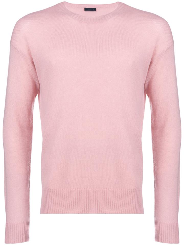 Prada Cashmere Crew Neck Jumper - Pink & Purple