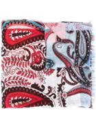 Etro - Abstract Print Scarf - Men - Linen/flax - One Size, Blue, Linen/flax