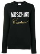 Moschino Logo Knitted Sweatshirt - Black