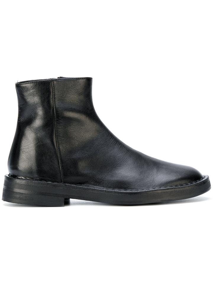 Ann Demeulemeester Round Toe Boots - Black