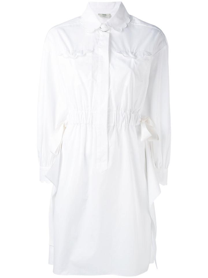 Fendi - Shirt Dress - Women - Cotton/viscose - 40, White, Cotton/viscose
