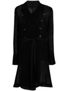 Ann Demeulemeester Double-breasted Trench Coat - Black