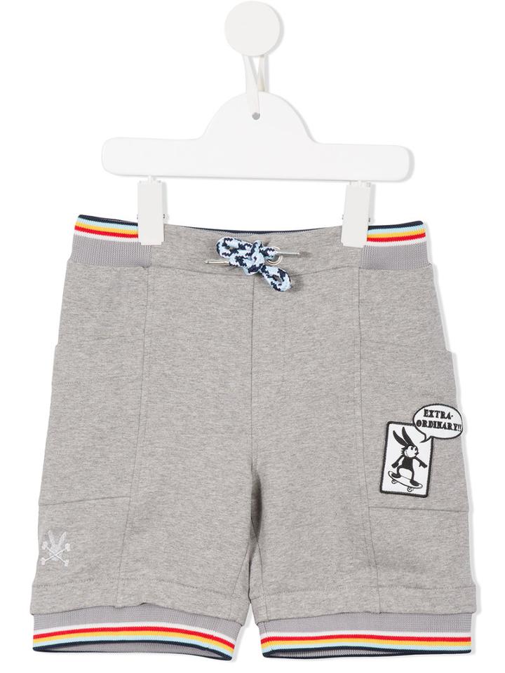 No Added Sugar - Drawstring Jersey Shorts - Kids - Cotton/spandex/elastane - 12 Yrs, Grey