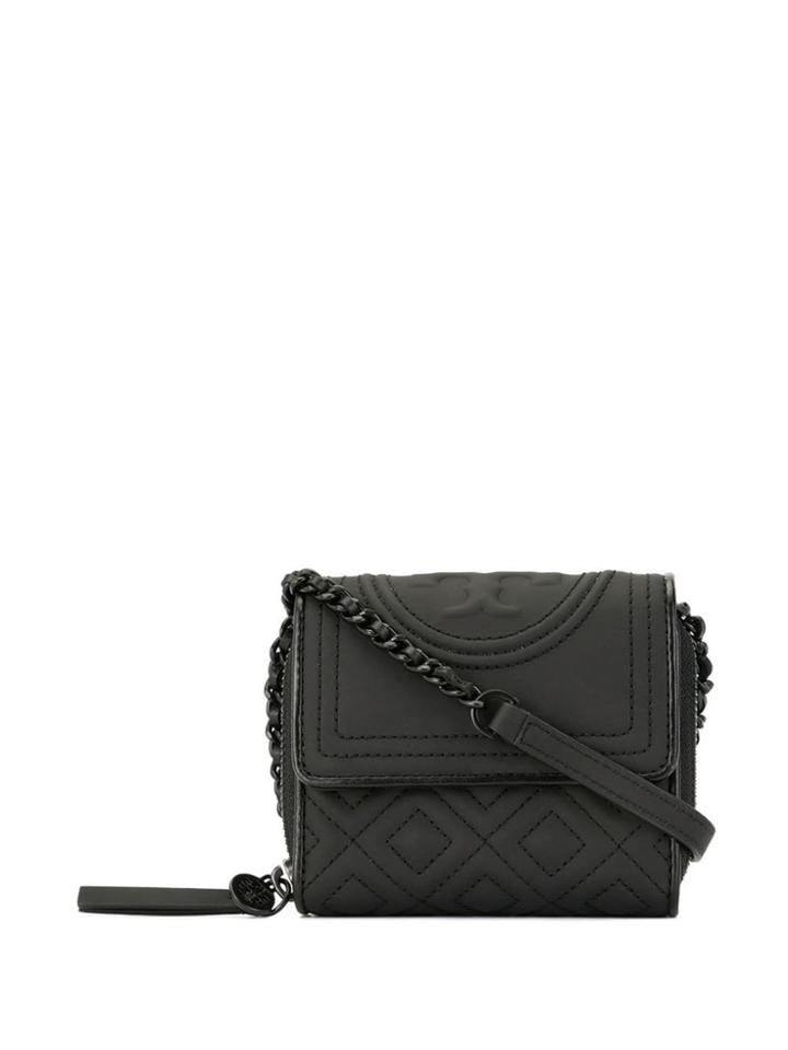 Tory Burch Fleming Mini Matte Convertible Shoulder Bag - Black
