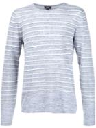 Vince Striped Sweater, Men's, Size: Xl, Blue, Cotton/modal/cashmere
