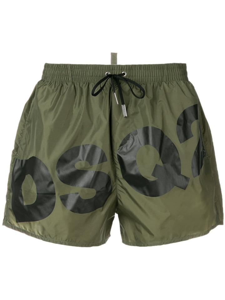 Dsquared2 Dsq2 Logo Swim Shorts - Green