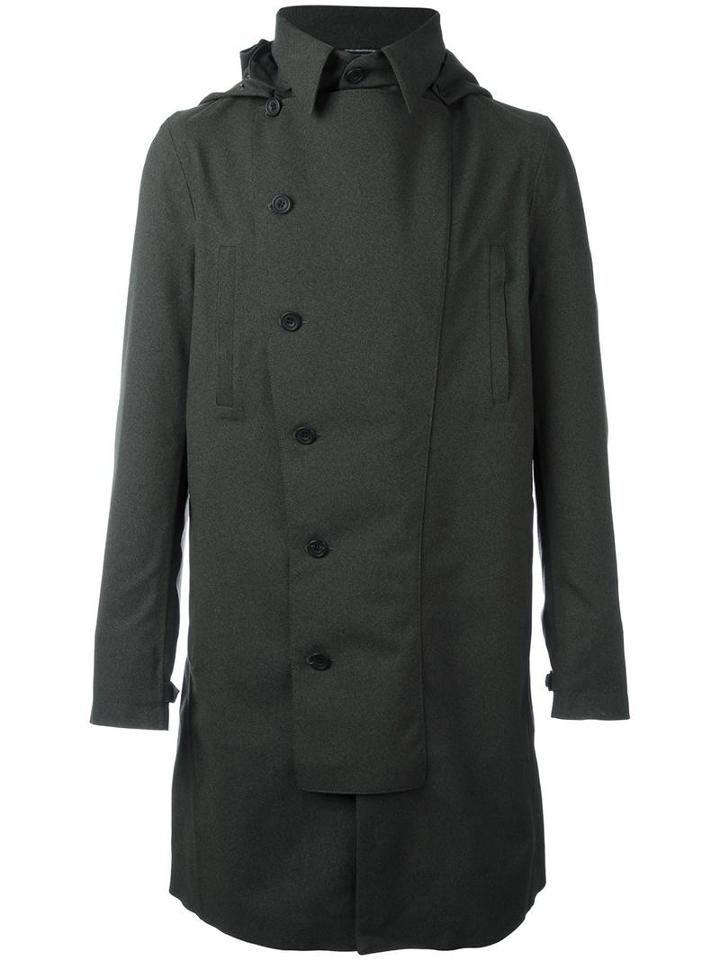 Norwegian Rain Double Breasted Coat, Men's, Size: Small, Green, Recycled Polyester/polyester/viscose/cashmere