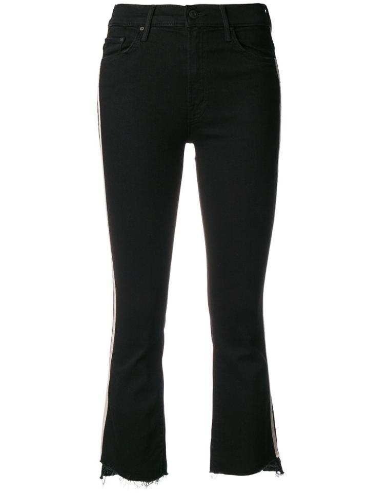 Mother Side Panel Jeans - Black