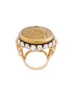 Dolce & Gabbana Lion Signet Ring - Yellow & Orange