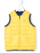 Boss Kids Reversible Padded Gilet, Boy's, Size: 6 Yrs, Yellow/orange