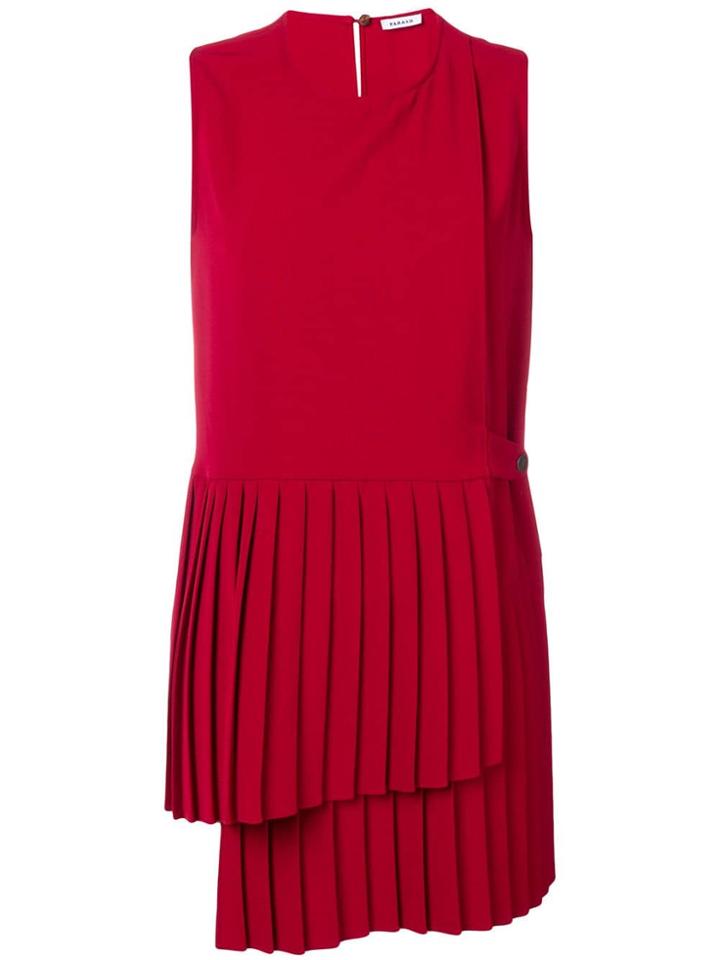 P.a.r.o.s.h. Sleeveless Pleated Top - Red