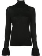 Veronica Beard Flared Sleeve Sweater - Black