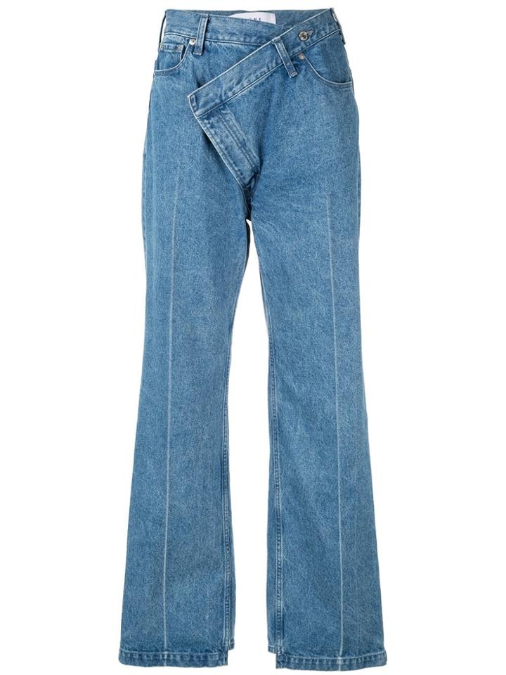 Irene Open Waist Flare Jeans - Blue