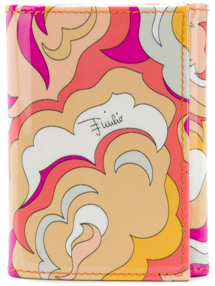 Emilio Pucci Printed Slim Wallet - Yellow & Orange