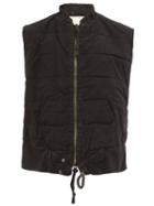 Greg Lauren Zipped Sleeveless Gilet, Men's, Size: 3, Black, Cotton