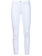 Hudson Cropped Skinny Jeans - White