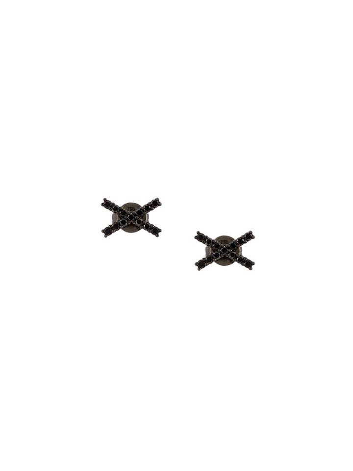 Alinka Katia Diamond Stud Earrings - Black