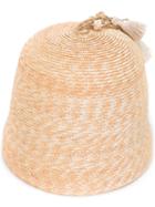 Ermanno Scervino - Tassel Detail Bucket Hat - Women - Cotton/straw - L, Women's, Nude/neutrals, Cotton/straw