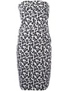 Yves Saint Laurent Pre-owned Bow Print Strapless Dress - White