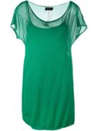 Twin-set Two-piece Effect Dress, Women's, Size: L, Green, Cotton/spandex/elastane/viscose/polyamide