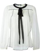 Marc Jacobs Voile Peasant Blouse, Women's, Size: 4, White, Cotton