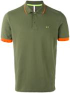Sun 68 Contrast Polo Shirt, Men's, Size: Large, Green, Cotton/spandex/elastane