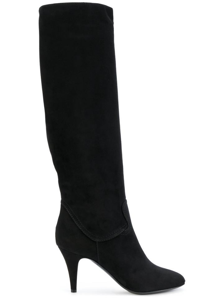 Casadei Stitching Detail Boots - Black