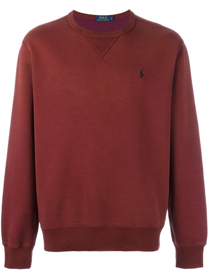 Polo Ralph Lauren Classic Sweatshirt, Men's, Size: Large, Red, Cotton/polyester
