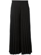 Blugirl Pleated Cropped Trousers, Women's, Size: 42, Black, Polyester/spandex/elastane