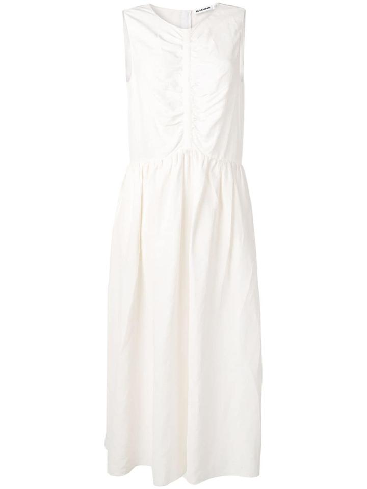 Jil Sander Ruched Front Maxi Dress - Neutrals