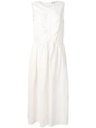 Jil Sander Ruched Front Maxi Dress - Neutrals