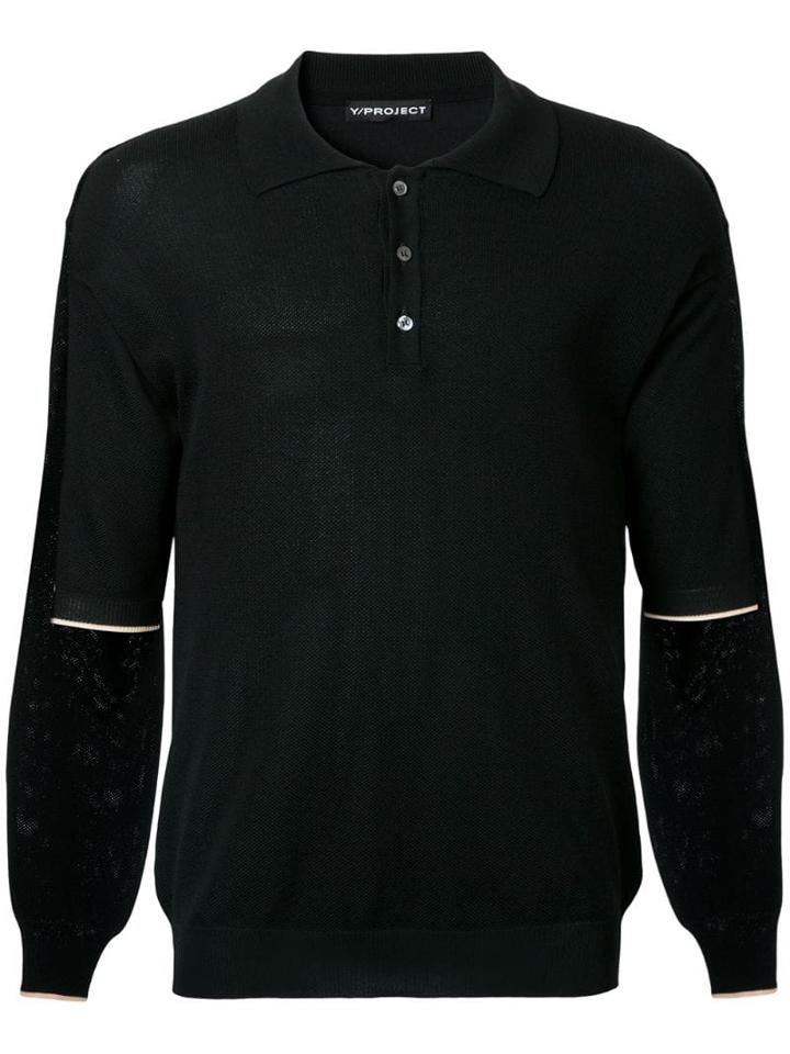 Y/project Layered Polo Shirt - Black