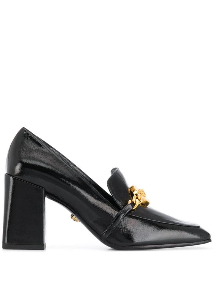 Versace Medusa Chain Pumps - Black