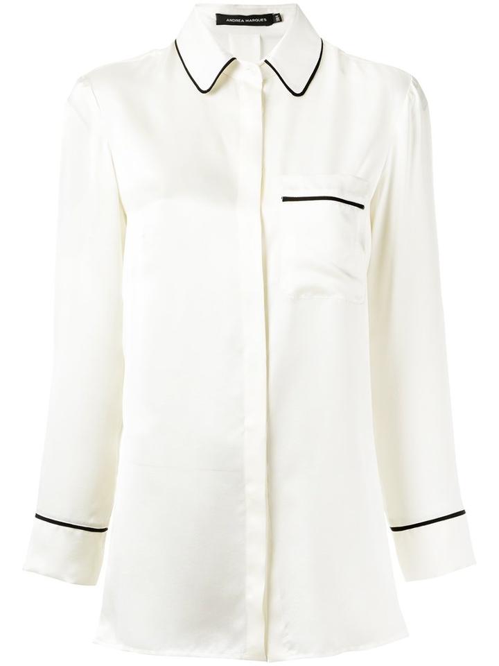 Andrea Marques - Silk Shirt - Women - Silk - 42, White, Silk