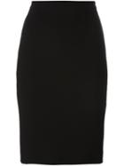Boutique Moschino Classic Pencil Skirt, Women's, Size: 38, Black, Polyester/acetate/virgin Wool