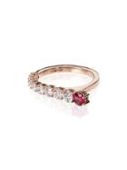 Melissa Kaye 18kt Rose Gold Aria Ruby And Diamond Ring