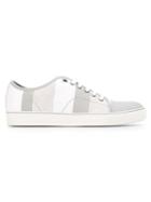Lanvin Contrast Toe Cap Sneakers, Men's, Size: 6, Grey, Calf Leather/leather/rubber