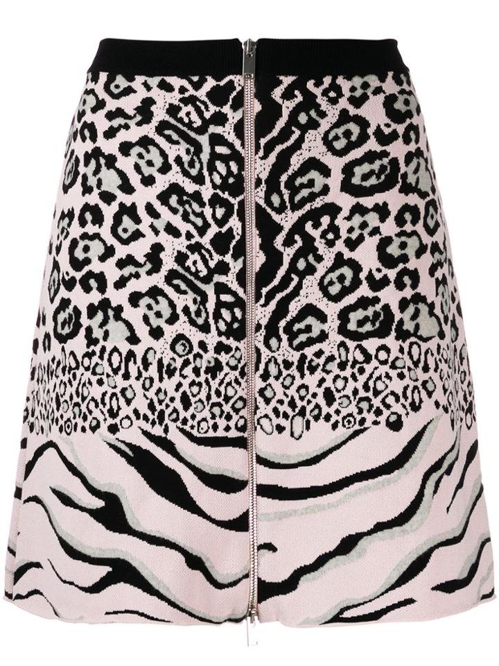 Stella Mccartney Animal Pattern Knitted Skirt - Black